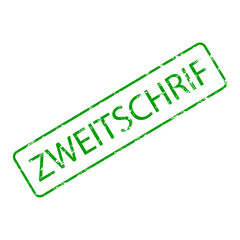 Copy or duplicate rubber stamp German bureaucracy zweitschrift, vector of official document institution approval, seal certified and legal paperwork, administration certification