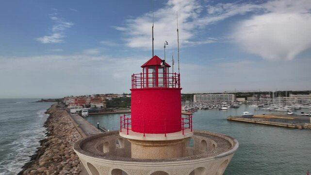 Espig&oacute;n de la baliza de Puerto Sherry, Santa Maria, Cadiz, Espa&ntilde;a