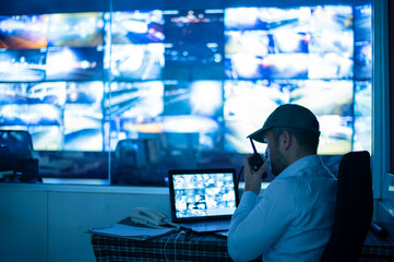 CCTV operators are reporting the situation via portable radios.
