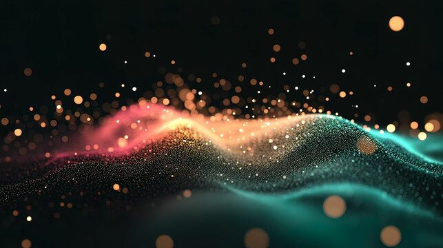 Abstract holographic data interface digital realm visual representation virtual environment immersive perspective innovative technology