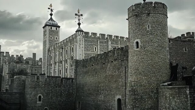 Exploring historical landmarks and architecture in a famous fortress with rich history and stunning stonework