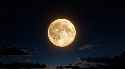 Captivating full moon glow over a serene night sky nature photography tranquil environment dramatic viewpoint