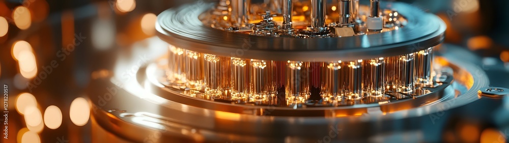Poster Intricate Electrical Circuit Board with Glowing Metallic Components Representing Advanced Technology Engineering and Innovation in the Digital Age