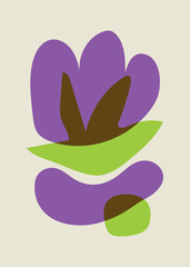 abstract purple green flower vector
