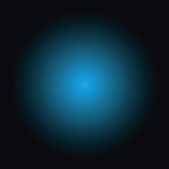 Vibrant blue glowing gradient sphere illustration vector