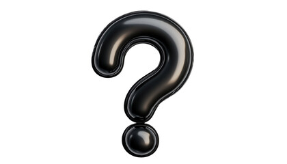 Naklejka premium Black question mark icon transparent background graphic design digital art isolated view symbol meaning