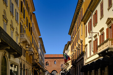View of Monza city downtown near Milan
