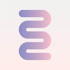 Gradient abstract wavy line illustration vector