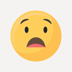 Surprised emoticon vector