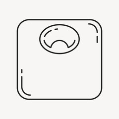 Scale icon, line art design vector
