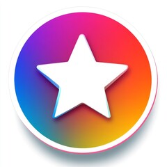 Vibrant Star Icon Design