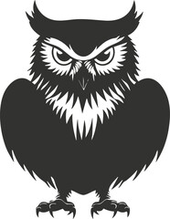 Fototapeta premium Silhouette of an owl symbolizing wisdom and mystery.