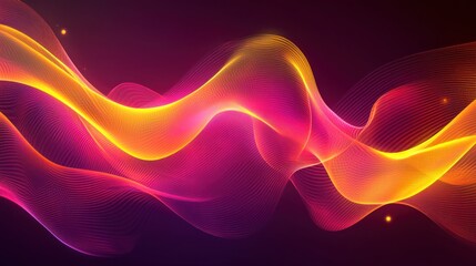 Fototapeta premium Abstract Vibrant Waves: A Symphony of Pink and Gold