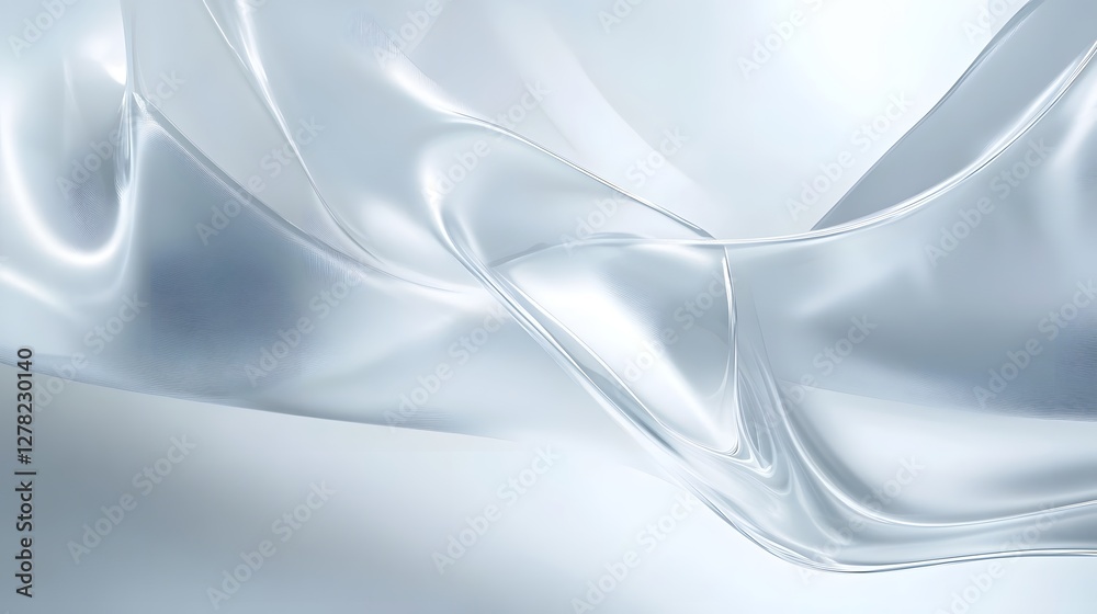 Poster Mesmerizing abstract background featuring a captivating mercury inspired fluid texture with flowing silver waves smooth curves and a sleek contemporary design  This dynamic