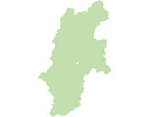 Obraz premium 長野県 地図 黄緑 イラスト