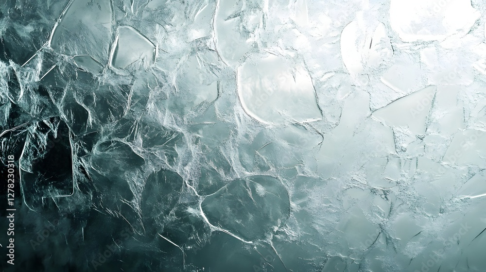 Leinwandbilder Mesmerizing abstract background of intricate frozen crystal texture with a captivating icy and glassy appearance perfect for design art or winter themed projects
