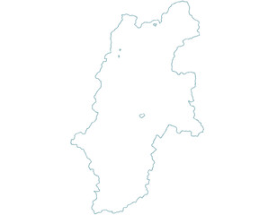長野県　地図　白　イラスト