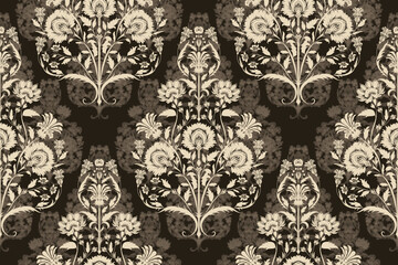 Motifs African boho paisley Floral Ikat pattern embroidery border. Ethnic ikat floral Ethnic Indian Pattern Ikat pattern Ethnic Pattern.Border indian floral Aztec embroidery border seamless patterns.