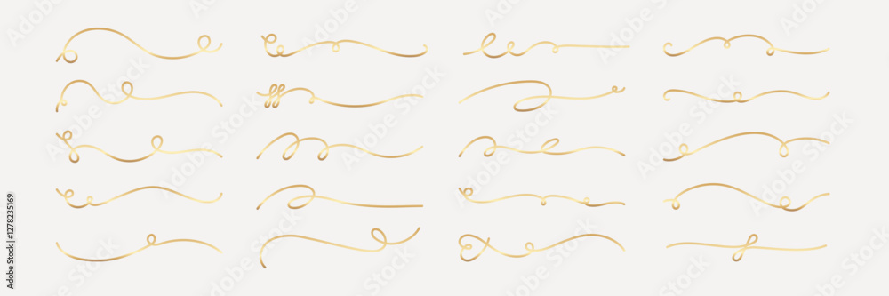 Wall mural vector set. elegant swirls and flourishes in a decorative design. flourishes and swirls create a sop