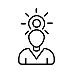 bright future icon, bright future line art - simple line art of bright future, perfect for bright future logos and icons