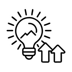 bright future icon, bright future line art - simple line art of bright future, perfect for bright future logos and icons