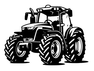 tractor on a white background