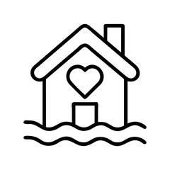 disaster relief icon, disaster relief line art - simple line art of disaster relief, perfect for disaster relief logos and icons