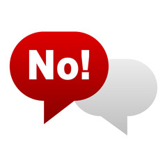 no, message bubbles. Vector illustration