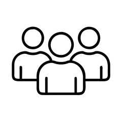 diverse group icon, diverse group line art - simple line art of diverse group, perfect for diverse group logos and icons