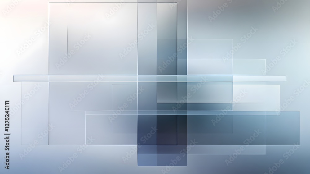 Poster Minimalist Geometric Abstract Design with Gray Tones and Clean Architectural Patterns  Sleek and modern digital with simple shapes lines