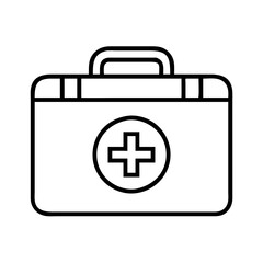 first aid kit icon, first aid kit line art - simple line art of first aid kit, perfect for first aid kit logos and icons