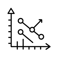 impact graph icon, impact graph line art - simple line art of impact graph, perfect for impact graph logos and icons