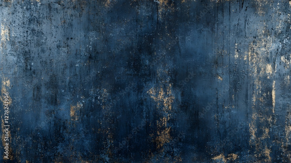 Aufkleber moody metallic grunge texture with worn vintage concrete and paint abstract industrial background wi
