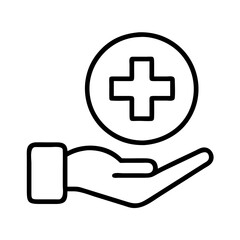medical assistance icon, medical assistance line art - simple line art of medical assistance, perfect for medical assistance logos and icons