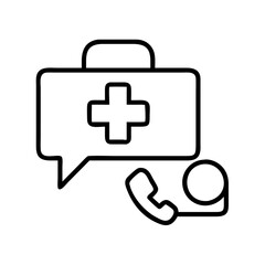medical assistance icon, medical assistance line art - simple line art of medical assistance, perfect for medical assistance logos and icons