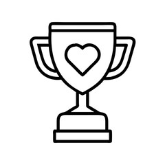 volunteer recognition trophy icon, volunteer recognition trophy line art - simple line art of volunteer recognition trophy, perfect for volunteer recognition trophy logos and icons