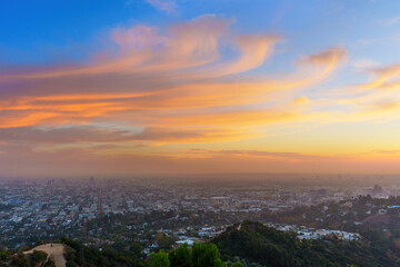 Stunning LA Sunset from Griffith Observatory Overlook