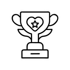 volunteer recognition trophy icon, volunteer recognition trophy line art - simple line art of volunteer recognition trophy, perfect for volunteer recognition trophy logos and icons