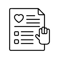 volunteer registration icon, volunteer registration line art - simple line art of volunteer registration, perfect for volunteer registration logos and icons