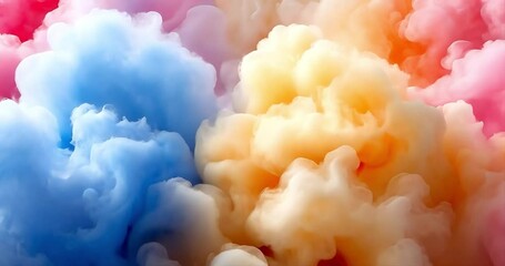 Abstract colorful smoke plumes - Powered by Adobe