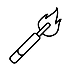 burn tool icon, burn tool line art - simple line art of burn tool, perfect for burn tool logos and icons