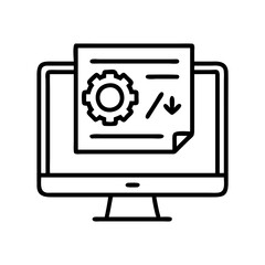 design software icon, design software line art - simple line art of design software, perfect for design software logos and icons