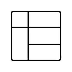 grid layout icon, grid layout line art - simple line art of grid layout, perfect for grid layout logos and icons
