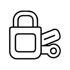 Naklejka premium object lock icon, object lock line art - simple line art of object lock, perfect for object lock logos and icons
