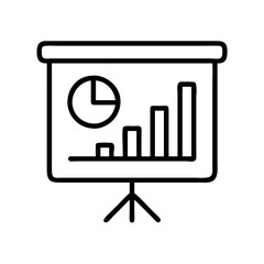 presentation icon, presentation line art - simple line art of presentation, perfect for presentation logos and icons