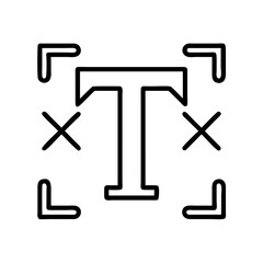 text effects icon, text effects line art - simple line art of text effects, perfect for text effects logos and icons