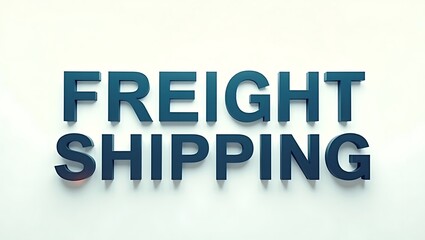Freight shipping typography style with emphasis on logistics and transportation industry