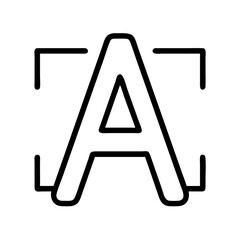 typography icon, typography line art - simple line art of typography, perfect for typography logos and icons
