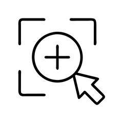 zoom tool icon, zoom tool line art - simple line art of zoom tool, perfect for zoom tool logos and icons