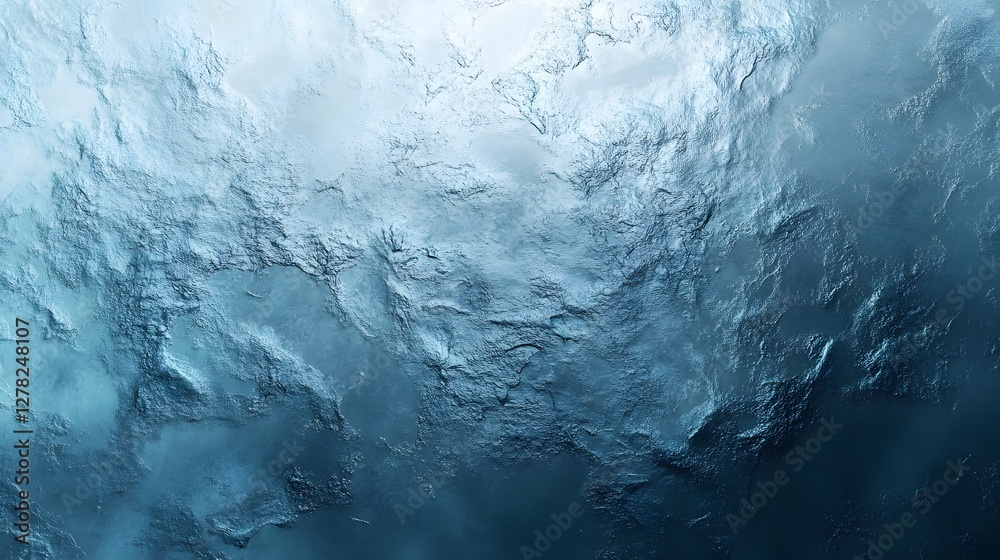 Leinwandbilder serene frozen liquid waves underwater abstract geometric backdrop with icy ripples fluid motion and 